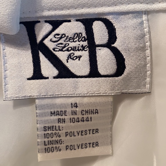 KB STELLA LOUISE WHITE LINED PENCIL SKIRT SZ 14 - Picture 10 of 10